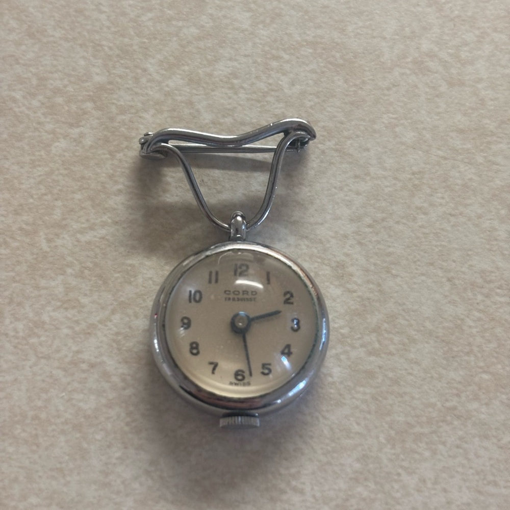Swiss Silver Nurse Fob Watch - Silver